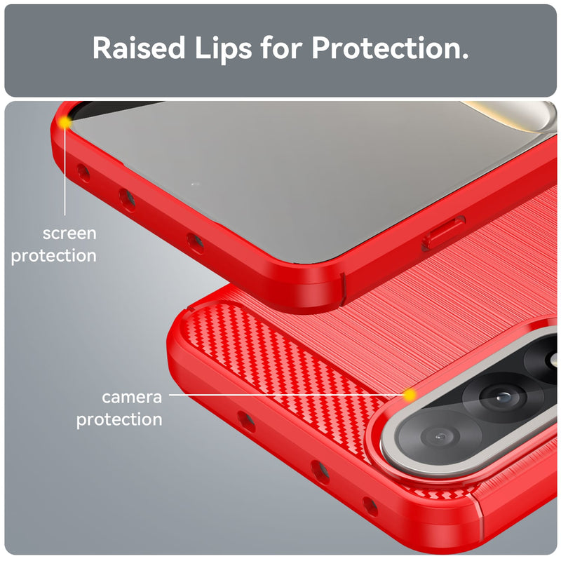 OnePlus Nord 5 Carbon Fibre Brushed Case [Red]