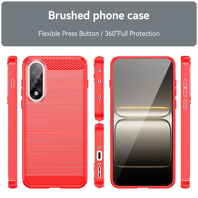 OnePlus Nord 5 Carbon Fibre Brushed Case [Red]