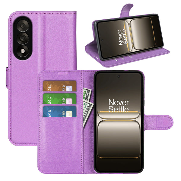 OnePlus Nord 5 PU Wallet Case [Purple]