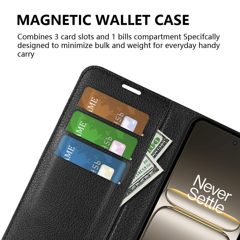 OnePlus Nord 5 PU Wallet Case [Black]
