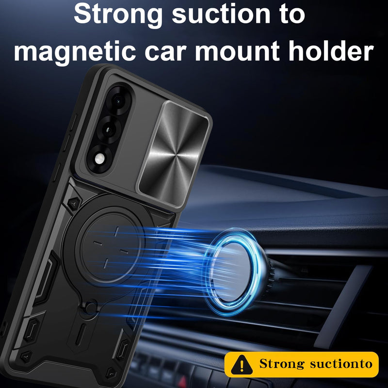 OnePlus Nord 5 Ring Kickstand Case w/ Camera Cover [Purple]