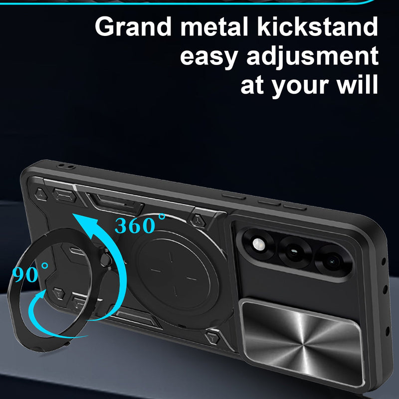 OnePlus Nord 5 Ring Kickstand Case w/ Camera Cover [Black]
