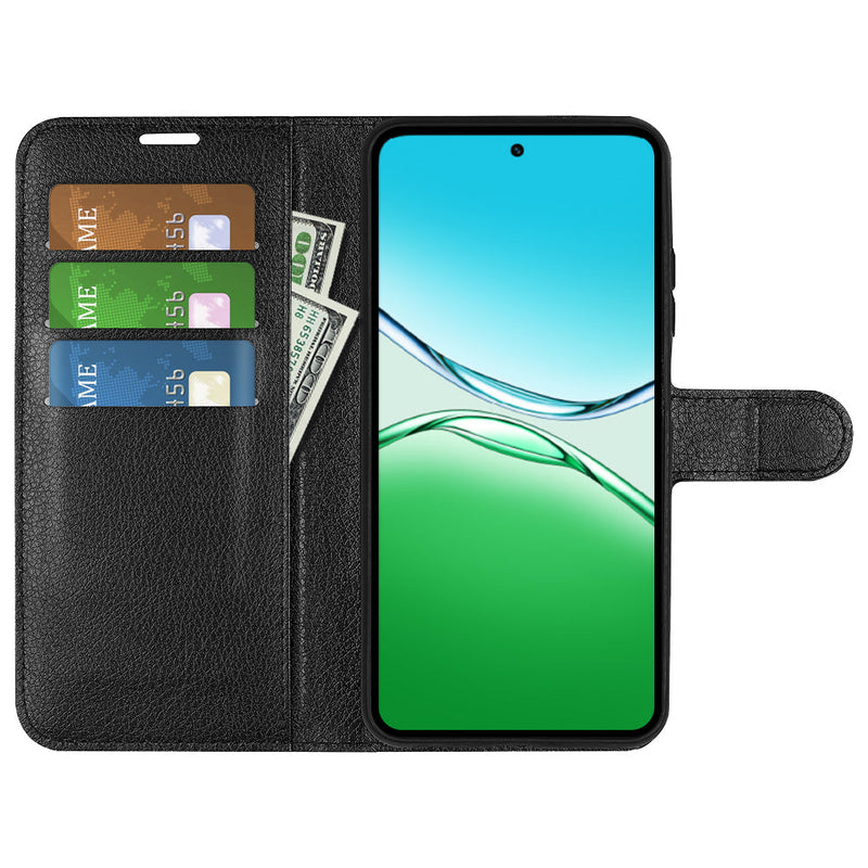 OPPO A5 PU Wallet Case [Black]