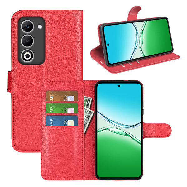 OPPO A5 PU Wallet Case [Red]