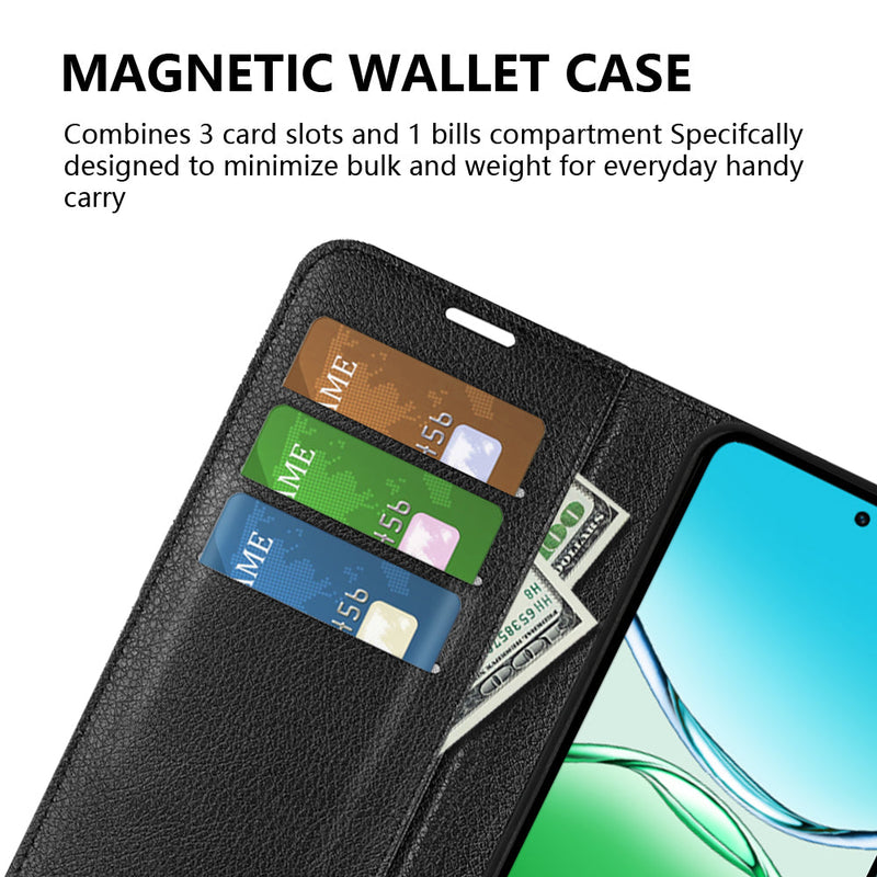 OPPO A5 PU Wallet Case [Black]