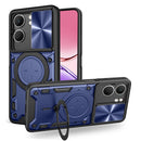 OPPO A5x Ring Kickstand Case w/ Camera Cover [Navy]