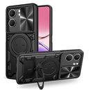 OPPO A5 Ring Kickstand Case w/ Camera Cover [Black] 1