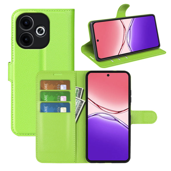 OPPO A5 Pro 5G PU Wallet Case [Green]