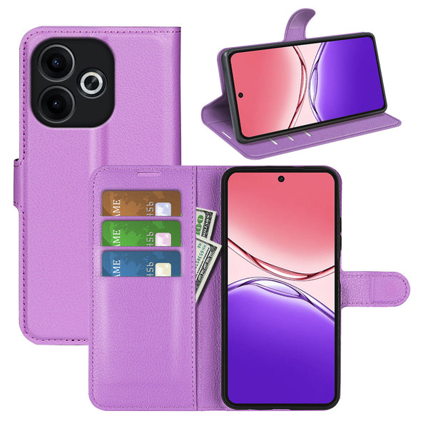 OPPO A5 Pro 5G PU Wallet Case [Purple]