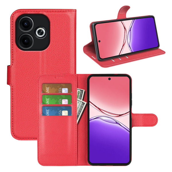OPPO A5 Pro 5G PU Wallet Case [Red]