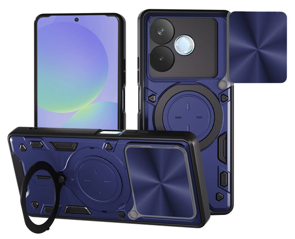 OPPO A5 Pro 5G Ring Kickstand Case w/ Camera Cover [Navy]