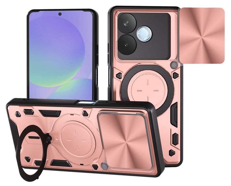 OPPO A5 Pro 5G Ring Kickstand Case w/ Camera Cover [Rose Gold]