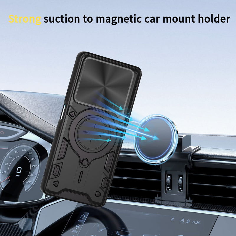 OPPO A5 Pro 5G Ring Kickstand Case w/ Camera Cover [Purple]