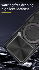 OPPO A5 Pro 5G Ring Kickstand Case w/ Camera Cover [Red]