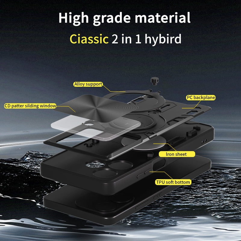 OPPO A5 Pro 5G Ring Kickstand Case w/ Camera Cover [Rose Gold]