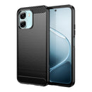OPPO A6x Carbon Fibre TPU Case Slim Shockproof Cover Black