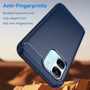 OPPO A6x Carbon Fibre TPU Case Slim Shockproof Cover Navy