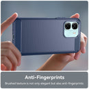 OPPO A6x Carbon Fibre TPU Case Slim Shockproof Cover Navy