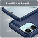 OPPO A6x Carbon Fibre TPU Case Slim Shockproof Cover Navy