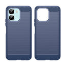 OPPO A6x Carbon Fibre TPU Case Slim Shockproof Cover Navy