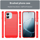 OPPO A6x Carbon Fibre TPU Case Slim Shockproof Cover Red