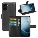 Wallet Case for OPPO A6x 2026 – PU Leather Flip Cover with Card Holder & Stand [Black]