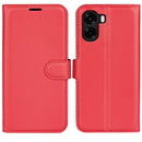 Wallet Case for OPPO A6x 2026 – PU Leather Flip Cover with Card Holder & Stand [Red]
