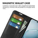 Wallet Case for OPPO A6x 2026 – PU Leather Flip Cover with Card Holder & Stand [Purple]