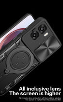 OPPO A6x 4G / 5G 2026 Ring Kickstand Case w/ Camera Cover [Navy]