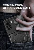 OPPO A6x 4G / 5G 2026 Ring Kickstand Case w/ Camera Cover [Black]
