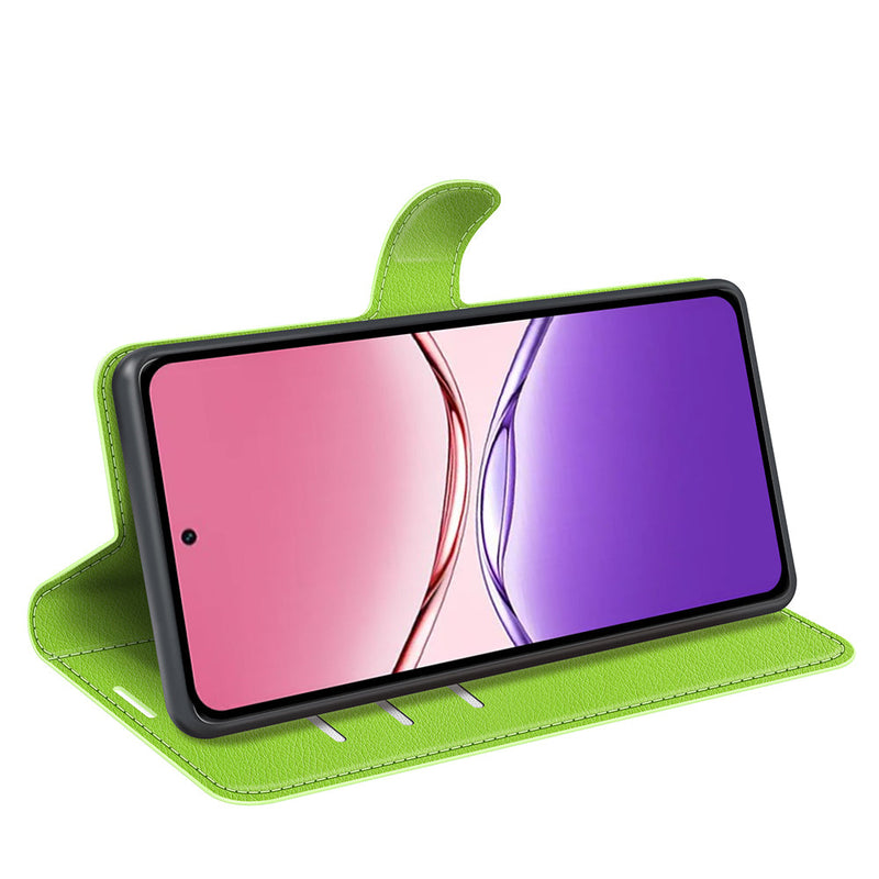 OPPO A5x 2025 PU Wallet Case [Green]