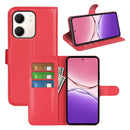 OPPO A5x 2025 PU Wallet Case [Red]