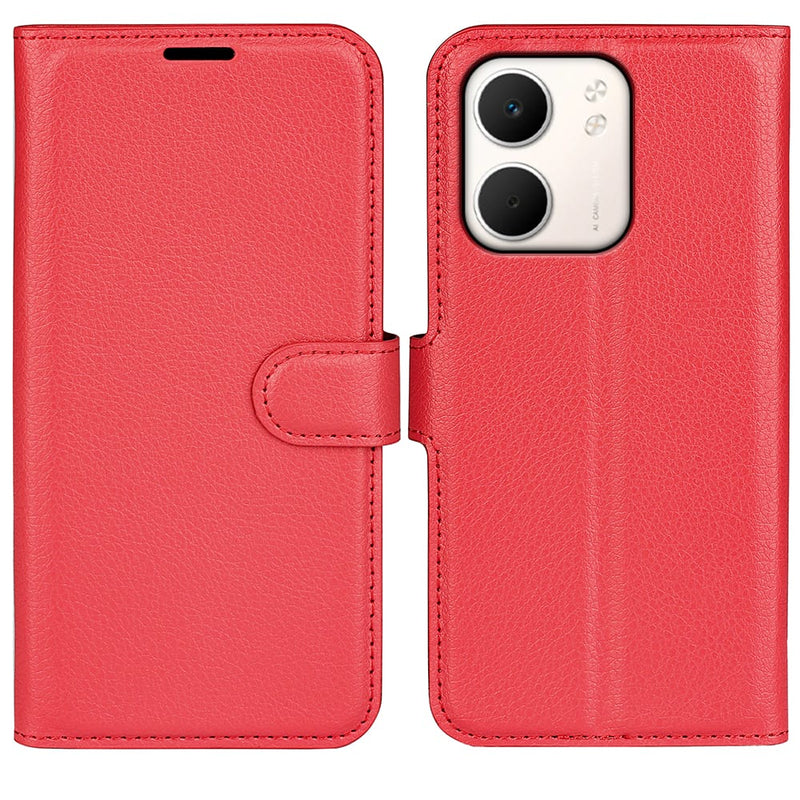 OPPO A5x 2025 PU Wallet Case [Red]
