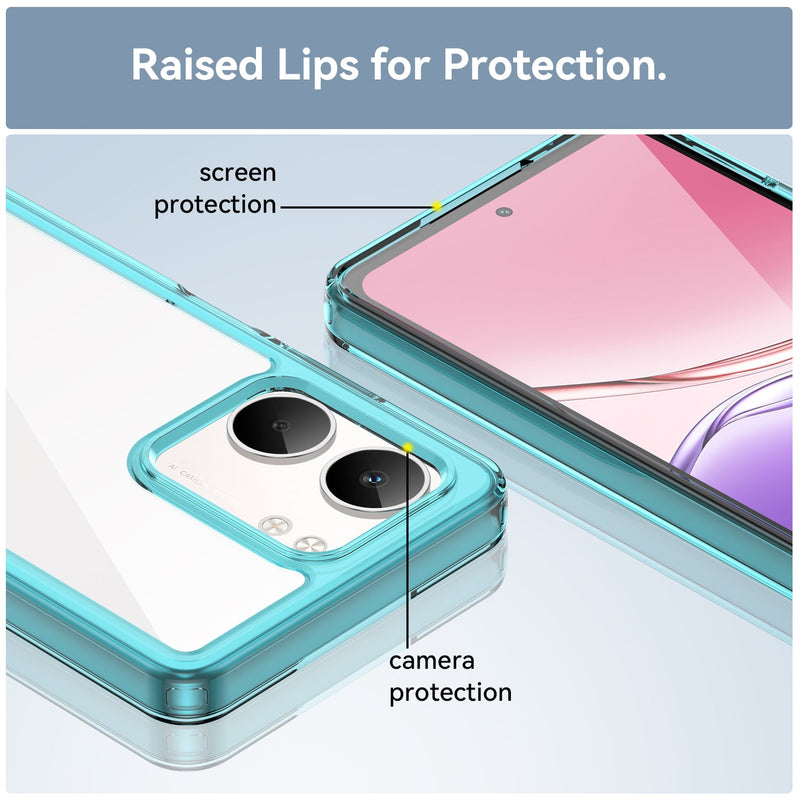 OPPO A5x 2025 Soft TPU Bumper Case [Clear Blue]