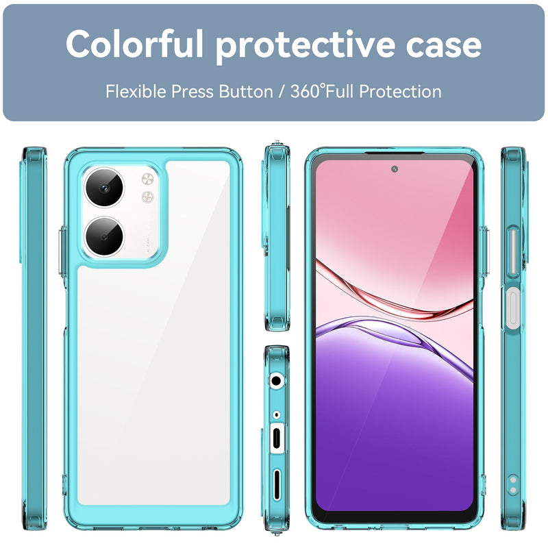 OPPO A5x 2025 Soft TPU Bumper Case [Clear Blue]