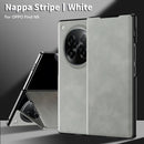 OPPO Find N6 premium PU leather flip case - Magnetic Cover & Hidden Kickstand [Grey]