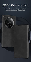 OPPO Find N6 premium PU leather flip case - Magnetic Cover & Hidden Kickstand [Grey]