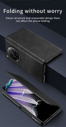 OPPO Find N6 premium PU leather flip case - Magnetic Cover & Hidden Kickstand [Black]