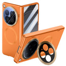 OPPO Find N6 Magnetic Skin-Feel Case - Hinge Shield & Lens Ring Stand [Orange]