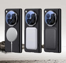 OPPO Find N6 Magnetic Skin-Feel Case - Hinge Shield & Lens Ring Stand [Orange]