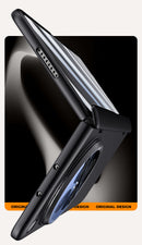 OPPO Find N6 Magnetic Skin-Feel Case - Hinge Shield & Lens Ring Stand [Black]