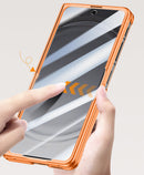 OPPO Find N6 Magnetic Skin-Feel Case - Hinge Shield & Lens Ring Stand [Orange]