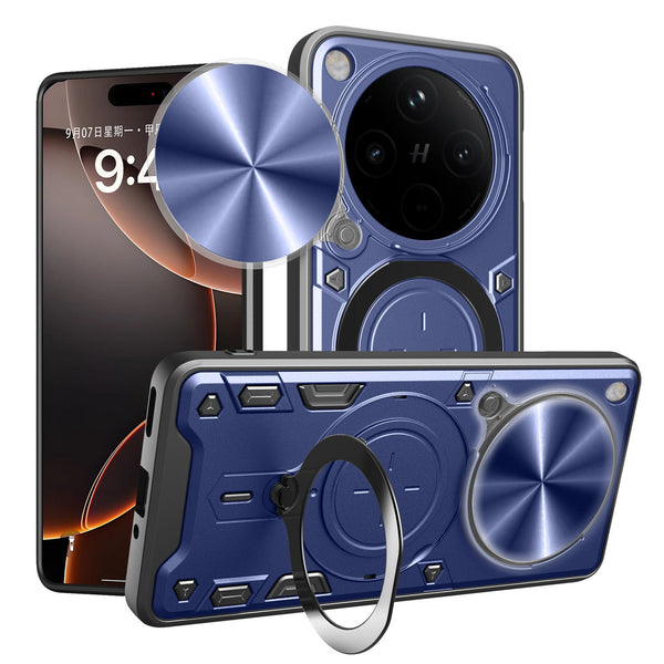 OPPO Find X8 Pro Ring Kickstand Case w/ Camera Cover [Navy]