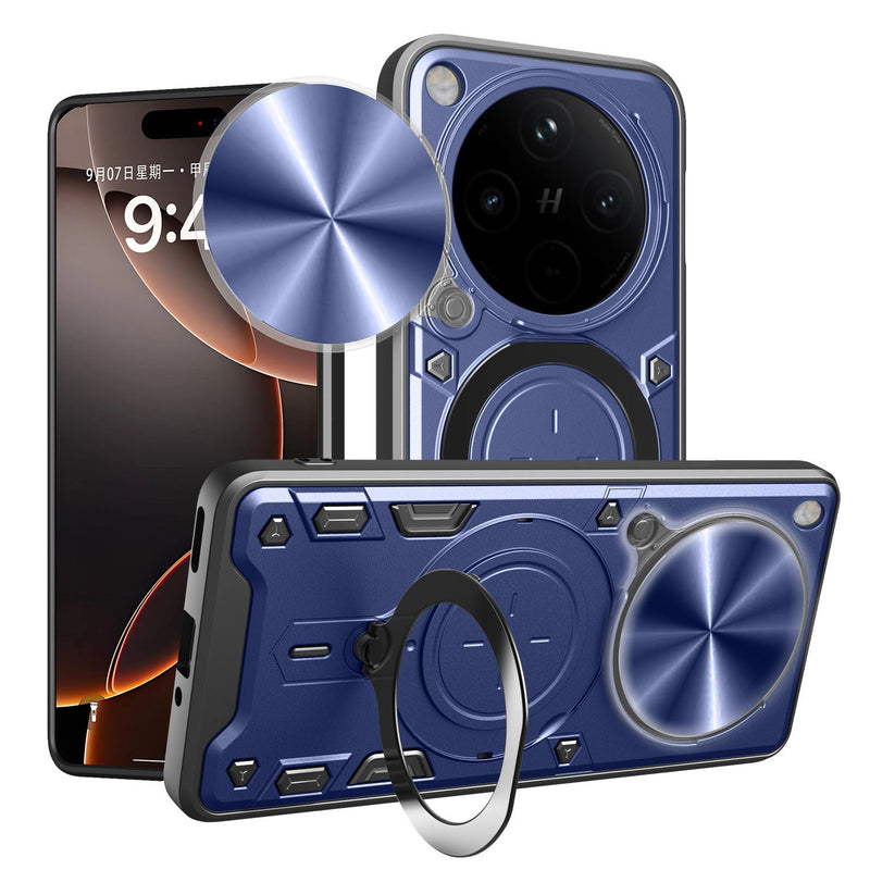 OPPO Find X8 Pro Ring Kickstand Case w/ Camera Cover [Navy]