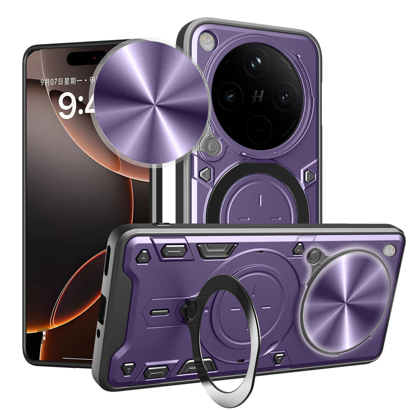 OPPO Find X8 Pro Ring Kickstand Case w/ Camera Cover [Purple]