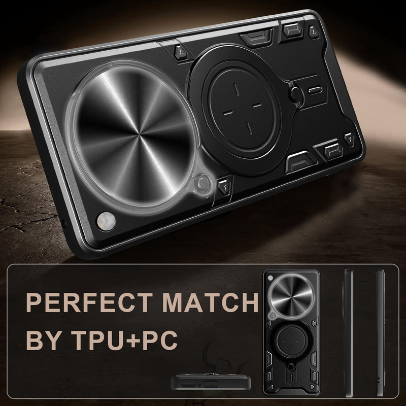 OPPO Find X8 Pro Ring Kickstand Case w/ Camera Cover [Black]