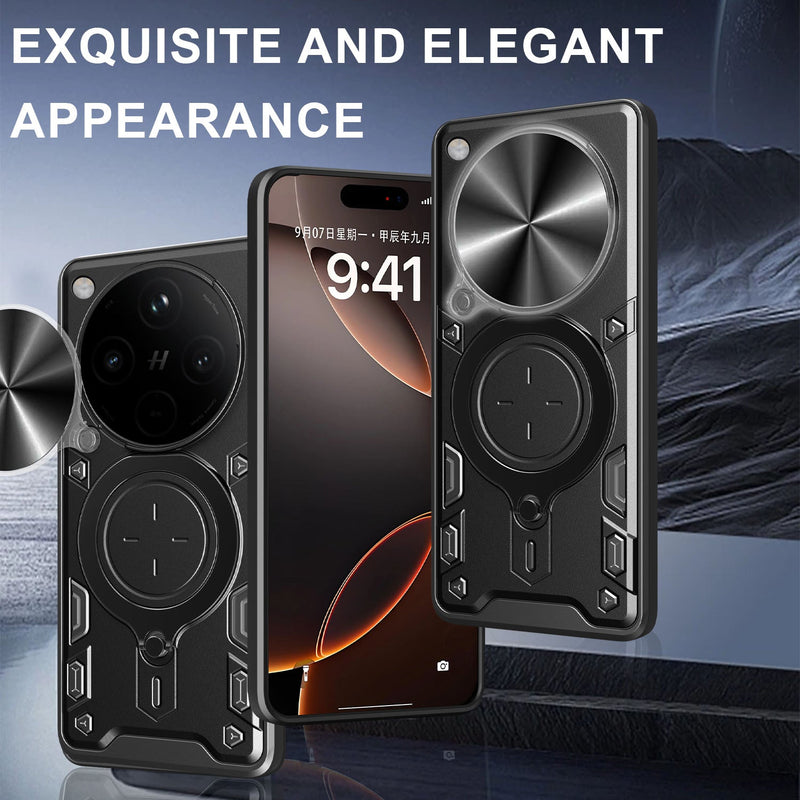 OPPO Find X8 Pro Ring Kickstand Case w/ Camera Cover [Red]