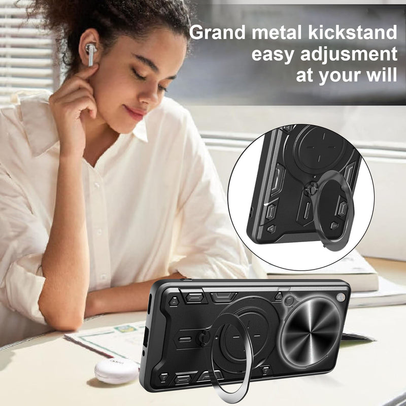 OPPO Find X8 Pro Ring Kickstand Case w/ Camera Cover [Navy]