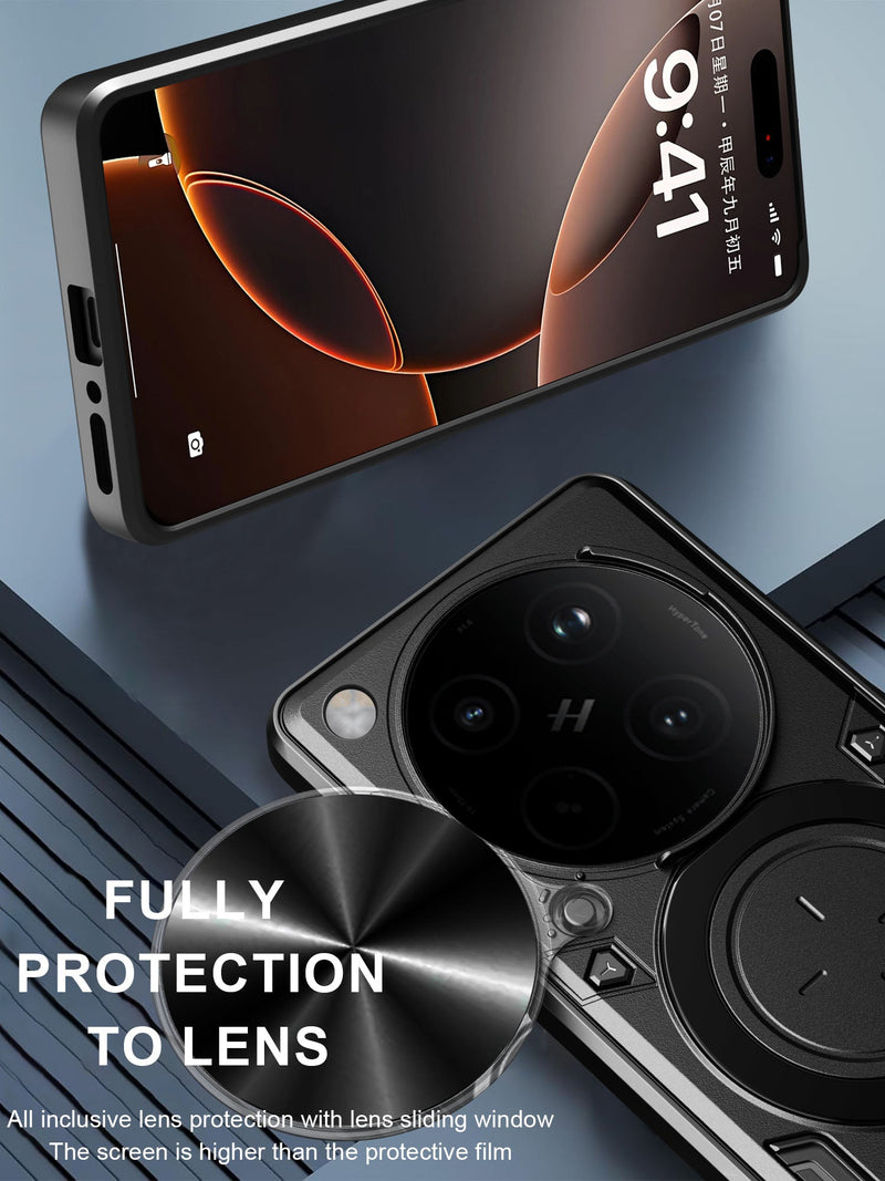 OPPO Find X8 Pro Ring Kickstand Case w/ Camera Cover [Red]