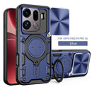 OPPO Find X9 Pro Ring Kickstand Case w/ Camera Cover [Navy]